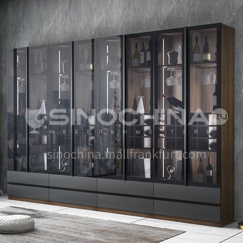 Tempered glass modern style custom cabinet GF-086